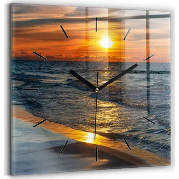 Hodiny Nástěnné hodiny Wallfluent oranžové 30 cm