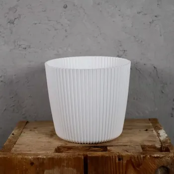Květináč Prosperplast plastový květináč Milly round white Ø 17 cm