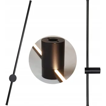 Nástěnné svítidlo MODERNÍ ČERNÉ NÁSTĚNNÉ SVÍTIDLO INTERIÉROVÉ LED 60CM