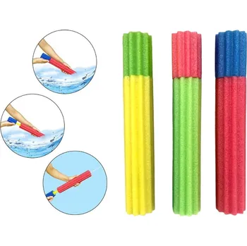 Hračka na písek Pěnová vodní pumpa, vroubkovaná, 40 x 5 cm, v síťce, MIX BAREV