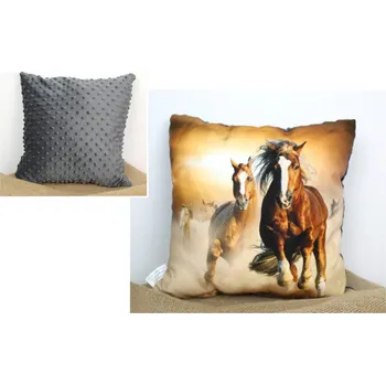 Dekorativní polštářek Polštář 40x40 cm se zadní stranou z minky KONIE - velmi měkký!