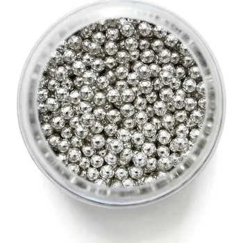 Jedlá dekorace na dort PME CUKROVÉ ZDOBENÍ PERLY STŘÍBRNÉ 3 mm 25g