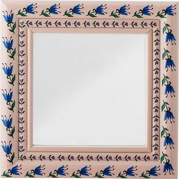 Zrcadlo Nástěnné zrcadlo Bloomingville Badia 30 x 30 x 2,5 cm 82065009 růžová 38X