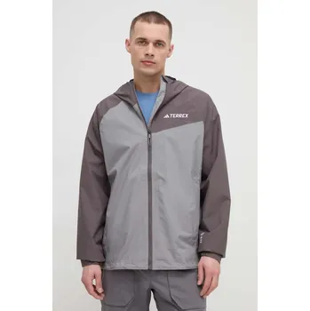 Pánská větrovka Nepromokavá bunda adidas TERREX Multi IP1430 šedá 90X, vel. S