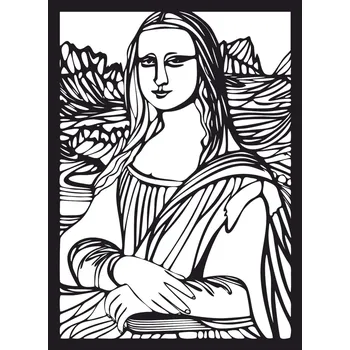 Samolepící dekorace Samolepka na zeď-Mona Lisa 40 x 55 cm