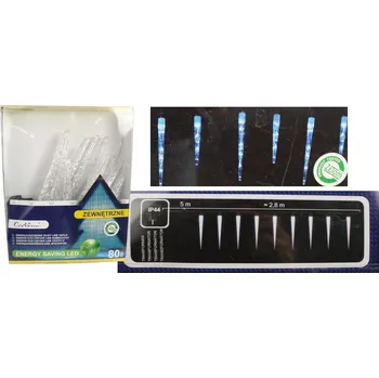 Venkovní osvětlení LED světla 80L SOPLE DUŻE vnitřní a venkovní 2,8 m - STUDENÁ BÍLÁ