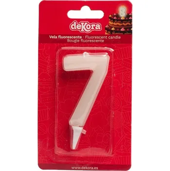 Přisada na vaření a pečení Svíčka na dort číslo 7 svítící ve tmě 6cm - Dekora | Cukrářské potřeby