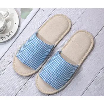 Pánské pantofle Pánské domácí pantofle kostkované univerzální velikost MODRÉ