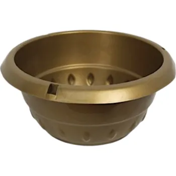 Květináč Větší květináč s reliéfem SLZY 22x10 cm – zlatý