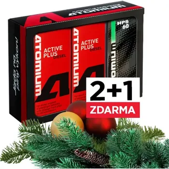 aditivum Atomium Active Diesel Plus 90 ml 2x + zdarma Atomium HPS 60 ml (Sloučenina je pro starší dieselové motory osobních a lehkých nákladních vozidel s kilometráží nad 50 000 km. Životnost třetího výrobku je do 20.04.2021.)