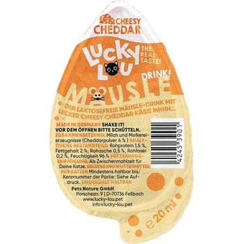 Pamlsek pro kočku Lucky Lou Mäusle koktejl čedar 28 g
