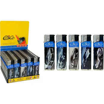 Zapalovač Piezoelektrická zapalovač ŽAROWA s ventilem pro plnění (ULD-2116) NÁLEPKA – AUTA – 1 ks