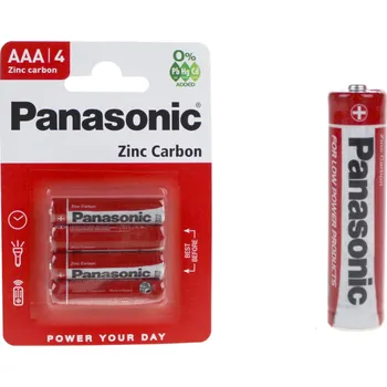 Článková baterie Baterie PANASONIC R03 AAA červená - 1 ks (1 prst)