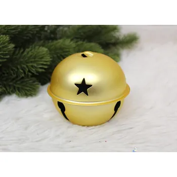 Vánoční ozdoba Ozdoba na vánoční stromeček ZVONEK 10 cm ZLATÁ