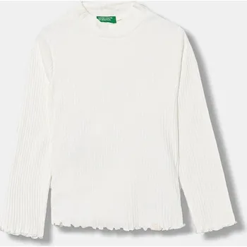 Chlapecké tričko Dětské tričko s dlouhým rukávem United Colors of Benetton 3F1AG10JT.P.seasonal bílá 00X, vel. 116