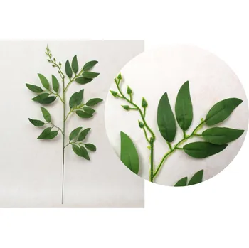 umělá květina List 1-ramienny RUSKUS 50 cm zelený - 1 ks