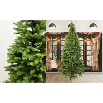 Vánoční stromek Umělá vánoční stromek, zelený smrk, gumový, silikonový, 100 % PE, 210 cm