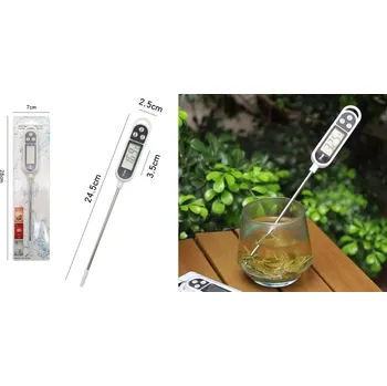 Kuchyňský teploměr Kuchyňský teploměr se sondou pro měření teploty pokrmů a pečiva 24,5x2,5 cm