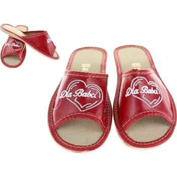 Pánské pantofle b Pantofle, pantofle PRO BABIČKU červené 36-41 (B1) - 1 pár