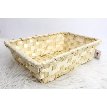 Bambusový podnos, obdélníkový, přírodní, 30 x 20 x 9 cm