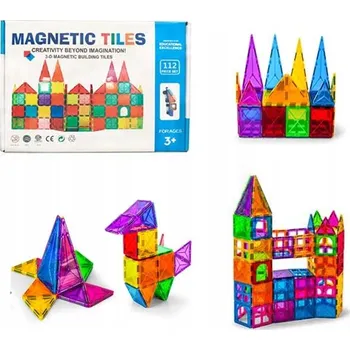 ostatní stavebnice Magnetic Tiles magnetická stavebnice 112 dílků