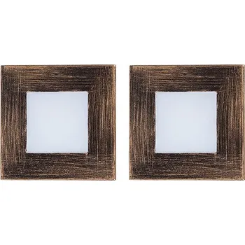 Žárovka Luxera Prezent Step light set 2 ks LED 1 W, schodišťové zápustné světlo, rustic