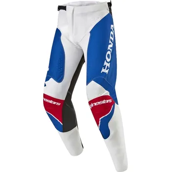 Moto kalhoty Motokrosové kalhoty Alpinestars Racer Iconic Honda kolekce bílo-modro-červeno-černé 40
