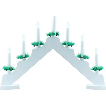 Vánoční svícen Decoled Vánoční svícen bílý 40 x 5 x 32 cm