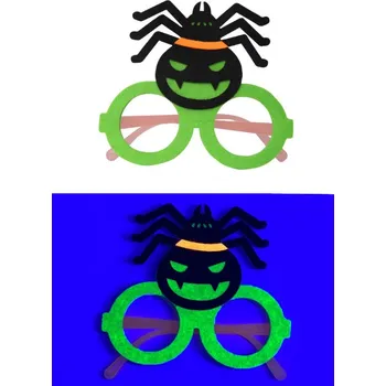 Vánoce Fluorescenční brýle, plstěné PAJĄK 13,5x12,5 cm - 1 ks