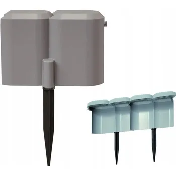 Zahradní obrubník Plast Zahradní lem 1,9 cm x 11 cm šedý