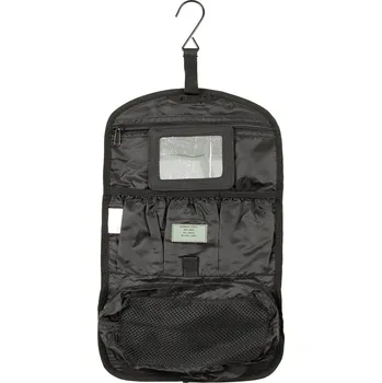 turistický batoh MFH Cestovní taška na osobní hygienu závěsná toaletka černá MFH® Adventure 30491A
