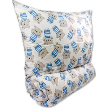 Povlečení Brotex Krepové dětské povlečení Medvídek 140 x 200, 70 x 90 cm zipový uzávěr