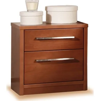 Noční stolek Noční stolek se 2 zásuvkami, masiv buk