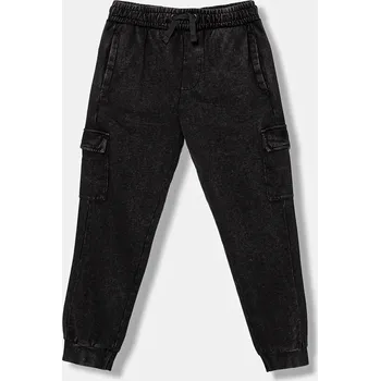 Chlapecké kalhoty Dětské bavlněné tepláky Guess L5YQ16.KAX74.9BYA černá 99X, vel. 166-175