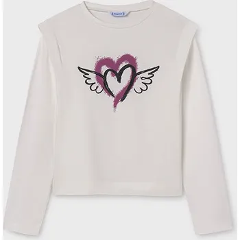 Triko s dlouhým rukávem AMORE smetanové JUNIOR Mayoral velikost: 162 (16 let)