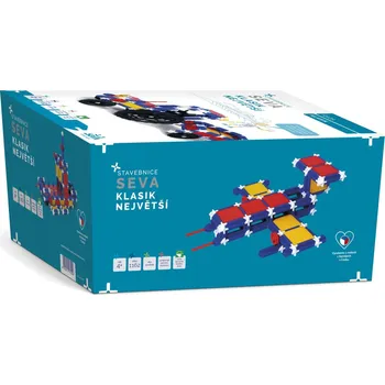 Stavebnice Seva Stavebnice SEVA KLASIK Největší plast 1162ks v krabici 27x38x18cm