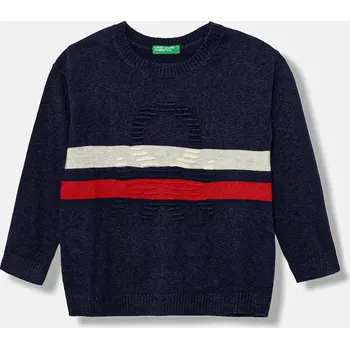 Dívčí oblečení Dětský svetr s příměsí vlny United Colors of Benetton 1041H102X.P.seasonal námořnická modř 59X, vel. 110