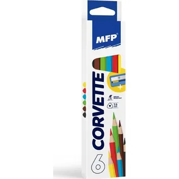 Kresba Pastelky 6 ks triangular s ořezávátkem