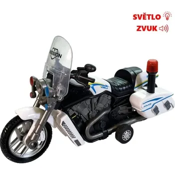 Puzzle Policejní motorka na setrvačník se světlem a zvukem