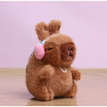 Přívěsek, klíčenka KAPIBARA pohyblivé uši 15 x 8 x 8 cm