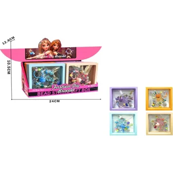 Náramek, přívěsek na klíče s přívěsky, mix barev, krabička 11 cm – 1 ks