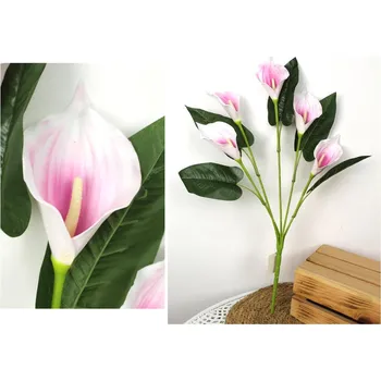 umělá květina Kytice KALIA pěnová výška 61 cm (5 květů 13x7 cm) RŮŽOVÁ