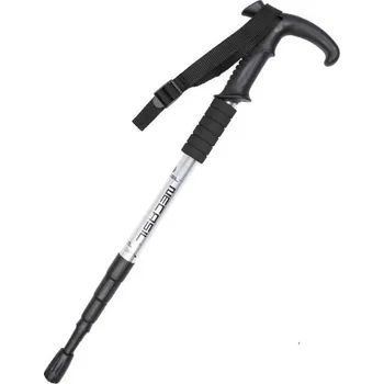 Trekingová hůl Hůl, LASKA na chůzi NORDIC WALKIG teleskopická 51-105 cm STŘÍBRNÁ