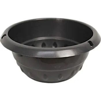 Květináč Větší květináč s reliéfem SLZY 22x10 cm – grafitový