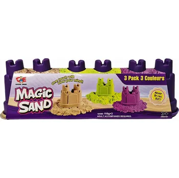 Nástraha Kinetic sand ZAMEK 3 barvy 24x7,5x5,5 cm