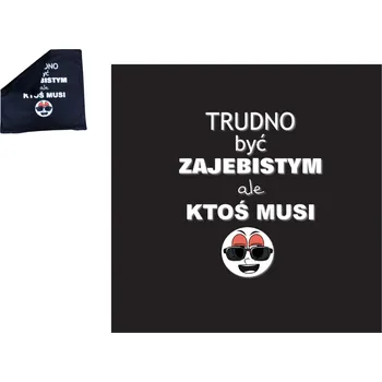 Povlak na dekorativní polštářek Povlak na polštář TRUDNO BYĆ (Těžké být) 40x40 cm ČERNÁ