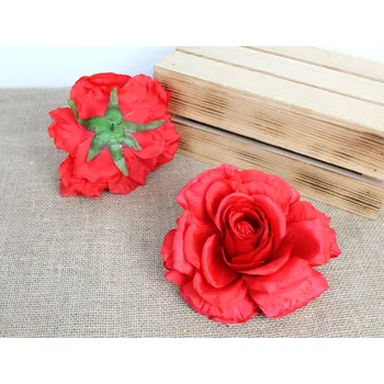 umělá květina Květinová hlavička RŮŽE 17 cm ČERVENÁ