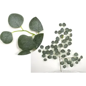 umělá květina Tříramenný list EUKALYPTUS 70 cm ŠEDOZELENÝ