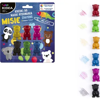 Kresba KIDEA Pastelky MISIE pro výuku kreslení 6 barev na blistru 18x16 cm