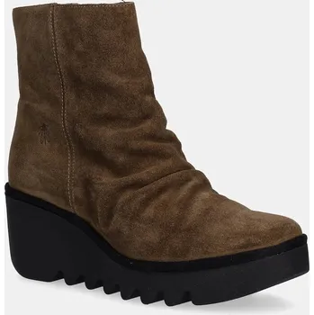 Dámské kozačky Semišové boty Fly London BANN538FLY P501538013 hnědá 88X, EUR 40